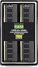 NEMIX RAM 32GB (2X16GB) DDR4 2666MHZ PC4-21300 2Rx8 1.2V CL19 288-PIN Non-ECC Unbuffered UDIMM Desktop PC Memory KIT Unbuffered PC Memory Compatible with Dell PowerEdge T140 Tower