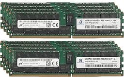 Micron Original 256GB (8x32GB) Server Memory Upgrade for HP Proliant DL160 Gen 9 DDR4 2400MHZ PC4-19200 ECC Registered Chip 2Rx4 CL17 1.2v RAM