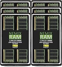 NEMIX RAM 1.1TB (12X96GB) DDR5 5600MHZ PC5-44800 2Rx4 1.1V CL46 288-PIN ECC RDIMM Registered Server Memory KIT