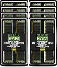 2TB (16X128GB) DDR5 5600MHZ PC5-44800 4Rx4 1.1V CL46 288-PIN ECC Registered RDIMM NEMIX RAM Server Memory KIT
