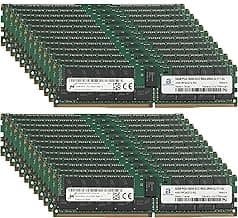 Micron Original 768GB (24x32GB) Server Memory Upgrade for Dell PowerEdge FC830 DDR4 2400MHZ PC4-19200 ECC Registered Chip 2Rx4 CL17 1.2v RAM