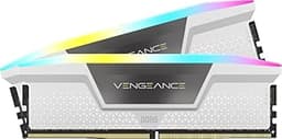 VENGEANCE RGB DDR5 RAM 32GB (2x16GB) 6200MHz CL36 Intel XMP iCUE Compatible Computer Memory - White (CMH32GX5M2B6200C36W)