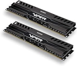 Patriot Viper 3 DDR3 RAM 8GB (2X4GB) 1600MHz CL9 1.5v UDIMM Desktop Gaming Memory Kit Compatible with XMP - PV38G160C9K