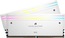 Dominator Titanium RGB DDR5 RAM 32GB (2x16GB) DDR5 6000MHz CL30 Intel XMP iCUE Compatible Computer Memory - White (CMP32GX5M2B6000C30W)