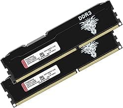 Yongxinsheng 16GB (8GBx2) DDR3 1866MHz (PC3 14900) CL13 Desktop Memory 240Pins 1.5V Non-ECC Unbuffered Ddr3 UDIMM RAM - Black