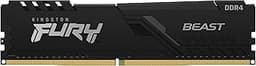Kingston Fury Beast 16GB 3600MHz DDR4 CL18 Desktop Memory Single Stick KF436C18BB/16, Black