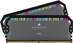 Dominator Platinum RGB DDR5 64GB (2x32GB) DDR5 6000MHz CL30 AMD Expo Intel XMP iCUE Compatible Computer Memory – Gray (CMT64GX5M2B6000Z30)