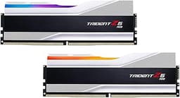 G.SKILL Trident Z5 RGB Series DDR5 RAM (Intel XMP 3.0) 32GB (2x16GB) 7200MT/s CL34-45-45-115 1.40V Desktop Computer Memory U-DIMM - Metallic Silver (F5-7200J3445G16GX2-TZ5RS)