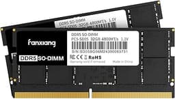 fanxiang SODIMM DDR5 4800MHz RAM 64GB Kit (2 x 32GB),CL40 1.1V SODIMM 262 Pin Laptop Memory Module Ram,Memory for Enhanced Gaming Performance and Smooth Multitasking