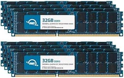 OWC 256GB (8x32GB) DDR3 1600 PC3-12800 CL11 4Rx4 240-pin 1.5V ECC Registered RDIMM Memory RAM Module Upgrade Kit for Select Workstations or Servers