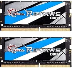 Ripjaws DDR4 SO-DIMM Series DDR4 RAM 16GB (2x8GB) 2666MT/s CL19-19-19-43 1.20V Unbuffered Non-ECC Notebook/Laptop Memory SO-DIMM (F4-2666C19D-16GRS)