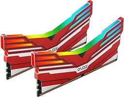 OLOy DDR4 RAM 16GB (2x8GB) Red Warhawk Aura Sync RGB 2666 MHz CL19 1.2V 288-Pin Desktop UDIMM (MD4U0826191BC0DA)