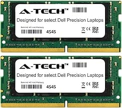 A-Tech 32GB Kit (2 x 16GB) for Dell Precision 7000 Series 7510 7520 7710 7720 7530 7730 M7510 M7520 M7710 M7720 M7530 M7730 2400Mhz DDR4 Mobile Workstation Laptop & Notebook Memory Ram Modules