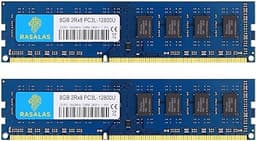 Rasalas 16GB Kit (2x8GB) DDR3L-1600 MHz PC3L-12800 UDIMM 2Rx8 1.35V 1.5V CL11 240PIN Dual Rank DIMM Non-ECC Unbuffered Intel AMD Desktop Memory Computer RAM Upgrade Modules