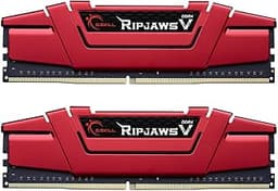 RipjawsV Series DDR4 RAM (XMP) 16GB (2x8GB) 3200MT/s CL16-18-18-38 1.35V Intel AMD Desktop Computer Memory U-DIMM - Red (F4-3200C16D-16GVRB)