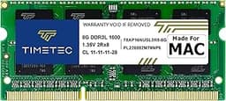 Timetec 8GB Compatible for Apple DDR3L 1600MHz PC3L-12800 for Mac Book Pro (Early/Late 2011,Mid 2012), iMac(Mid 2011,Late 2012,Early/Late 2013,Late 2014,Mid 2015), Mac Mini(Mid 2011,Late 2012) MAC RAM