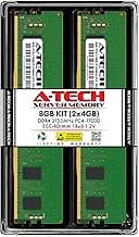 A-Tech 8GB Kit (2x4GB) DDR4 2133MHz PC4-17000 ECC RDIMM 1Rx8 Single Rank 1.2V ECC Registered DIMM 288-Pin Server & Workstation RAM Memory Upgrade Modules (A-Tech Enterprise Series)