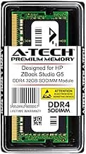 A-Tech 32GB RAM for HP ZBook Studio Gen5/G5 Mobile Workstation Laptop | DDR4 2666 SODIMM PC4-21300 1.2V 260-Pin Memory Upgrade Module
