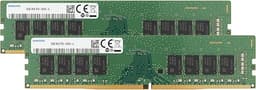 Samsung 32GB (2x16GB) DDR4 2666MHz PC4-21300 (PC4-2666V) CL19 UDIMM 2Rx8 Dual Rank 1.2V Non-ECC DIMM 288-Pin Desktop PC RAM Memory