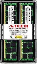 A-Tech 32GB Kit (2x16GB) DDR3 1066MHz PC3-8500R ECC RDIMM 4Rx4 Quad Rank 1.5V Registered DIMM 240-Pin Server RAM Memory Upgrade Modules (A-Tech Enterprise Series)