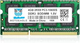 Motoeagle DDR3 1333MHz SODIMM 4GB 2Rx8 PC3-10600 10600S 204 Pin 1.5V Laptop RAM Memory