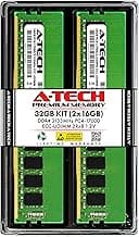 A-Tech 32GB Kit (2x16GB) Memory RAM for HP Z240 Workstation - DDR4 2133MHz PC4-17000 ECC Unbuffered UDIMM 2Rx8 1.2V - Server