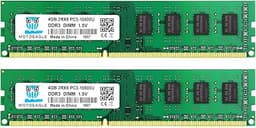 Motoeagle 8GB Kit (2X4GB) 2RX8 PC3-10600U DDR3 1333MHz DIMM RAM 4GB DDR3 10600 PC3 1333 UDIMM CL9 1.5V 240-Pin Desktop Memory