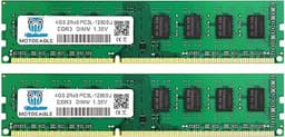 Motoeagle PC3L 12800U 8GB Kit (2x4GB) 2Rx8 DDR3L 1600MHz CL11 UDIMM 1.35V Non ECC Unbuffered Desktop Memory