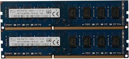 Hynix Original 16GB kit (2 x 8GB), 240-pin DIMM,Unbuffered, Non ECC, DDR3 PC3-12800 Desktop Memory Module