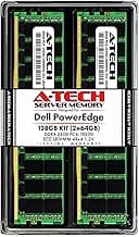 A-Tech 128GB (2x64GB) Memory for Dell PowerEdge R440, T440, R540, R640, T640, M640, FC640, R740, R740XD, R940, C6420 | DDR4 2400MHz ECC LRDIMM PC4-19200 4Rx4 1.2V 288-Pin DIMM Server RAM Upgrade Kit