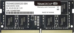 Elite DDR4 8GB Single 3200MHz PC4-25600 CL22 Unbuffered Non-ECC 1.2V SODIMM 260-Pin Laptop Notebook PC Computer Memory Module Ram Upgrade - TED48G3200C22-S01
