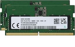 SK Hyn(Hynix) Original 16GB (2x8GB) DDR5 5600MHz PC5-44800 SODIMM Unbuffered Non-ECC 1Rx16 CL46 1.1v HMCG66AGBSA095N Notebook Laptop RAM Memory Module Upgrade Adamanta