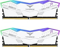 T-Force Delta Alpha RGB DDR5 Ram 32GB Kit (2x16GB) 6000MHz (PC5-48000) CL38 Intel XMP 3.0 & AMD Expo Compatible Desktop Memory Module Ram White FF8D532G6000HC38JDC01