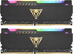 Patriot Viper Steel RGB DDR4 RAM 64GB (2X32GB) 3200MHz CL18 1.35v UDIMM Desktop Gaming Memory Kit Compatible with XMP - PVSR464G320C8K