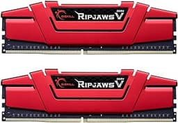 RipjawsV Series DDR4 RAM 16GB (2x8GB) 2400MT/s CL17-17-17-39 1.20V Intel AMD Desktop Computer Memory U-DIMM - Red (F4-2400C17D-16GVR)