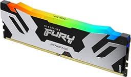 Kingston FURY Renegade RGB 16GB 7200MT/s DDR5 CL38 DIMM Desktop Memory Single Module | Intel XMP 3.0 | Infrared Sync Technology | Overclocking Stability | KF572C38RSA-16