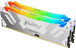 FURY Renegade White RGB 32GB (2x16GB) 6400MT/s CL32 DDR5 DIMM | Infrared Syncing | FURY CTRL Software | Overclocking | Intel XMP 3.0 | Kit of 2 | KF564C32RWAK2-32