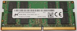 MTA16ATF2G64HZ-2G3E1 Micron 16GB 2RX8 DDR4 PC4-17000 2400MHz Laptop Memory Module
