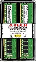 A-Tech 16GB (2x8GB) DDR4 2666 MHz UDIMM PC4-21300 (PC4-2666V) CL19 DIMM Non-ECC Desktop RAM Memory Modules