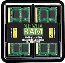 NEMIX RAM 16GB (2X8GB) DDR3 1600MHZ PC3-12800 2Rx8 1.35V 204-PIN Non-ECC SODIMM Laptop PC PC Unbuffered Memory KIT