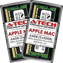 A-Tech 64GB Kit (2x32GB) RAM for Apple iMac & Mac mini (2018, 2019 & 2020) | DDR4 2666 MHz SODIMM PC4-21300 / PC4-21333 260-Pin SO-DIMM Memory Upgrade