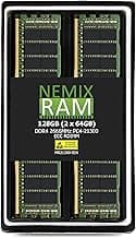 NEMIX RAM 128GB (2X64GB) DDR4 2666MHZ PC4-21300 2Rx4 1.2V CL19 288-PIN ECC RDIMM Registered Server Memory KIT