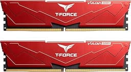 T-Force Vulcan DDR5 32GB (2x16GB) 6000MHz (PC5-48000) CL30 Intel XMP 3.0 & AMD Expo Compatible Desktop Memory Module Ram Red FLRD532G6000HC30DC01
