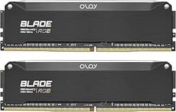 OLOy DDR4 RAM 16GB (2x8GB) Black Hairline Blade RGB 3600 MHz CL18 1.35V 288-Pin Desktop Gaming UDIMM (MD4U0836180BRKDA)