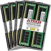 A-Tech 128GB Kit (8x16GB) DDR4 2133MHz PC4-17000 ECC RDIMM 2Rx4 Dual Rank 1.2V ECC Registered DIMM 288-Pin Server & Workstation RAM Memory Upgrade Modules (A-Tech Enterprise Series)