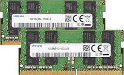 Samsung 32GB (2x16GB) DDR4 3200MHz PC4-25600 (PC4-3200AA) CL22 SODIMM 2Rx8 Dual Rank 1.2V 260-Pin Laptop, Notebook RAM Memory