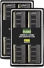 NEMIX RAM 128GB (4X32GB) DDR5 5200MHZ PC5-41600 2Rx8 1.1V CL44 288-PIN ECC Unbuffered UDIMM Memory KIT