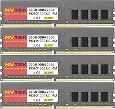 128GB (4X32GB) DDR4 2666MHZ PC4-21300 UDIMM 2Rx8 1.2V CL19 288-PIN Non-ECC Unbuffered Desktop PC Computer Memory KIT