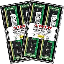A-Tech 128GB Kit (4x32GB) RAM for Dell PowerEdge C6320, FC630, FC640, FC830, M630, M830, R630XL, R740, R830, R840, R940, T430 | DDR4 2666MHz PC4-21300 ECC RDIMM 2Rx4 Registered Server Memory Upgrade
