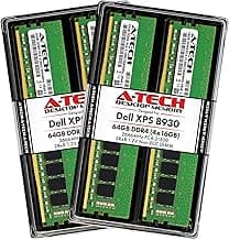 A-Tech 64GB Max RAM Kit for Dell XPS 8930 Tower - (4 x 16GB) DDR4 2666MHz PC4-21300 Non-ECC DIMM Desktop Memory Upgrade